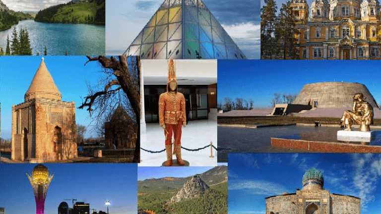 Paysages, monuments, patrimoine de Kazakhstan, en Asie Centrale